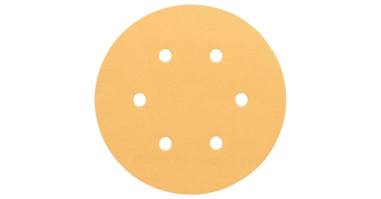 Sandpaper f. rand. orb. sander dia. 150 mm G40 hk-a.-lp cover. 6 holes pk=50 pcs