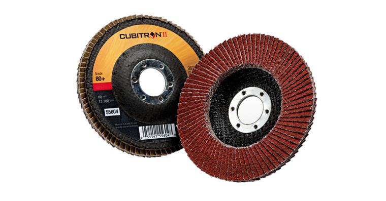 Lamella flap discs (ceramic abrasive grain) CubitronTM II, 40 grit, dia. 115 mm