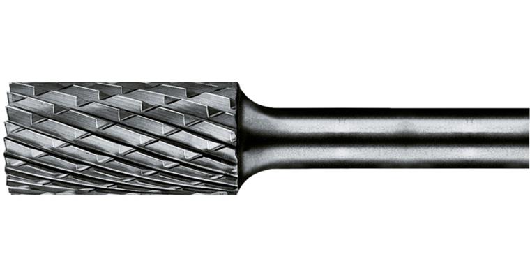 TC bur, cylinder (ZYA-S), shank dia. 6 mm, serration ALU, head dia.xlength 12x25