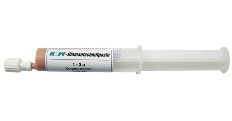 Diamond polishing paste colour red content 20 ml grit 1-3 µ