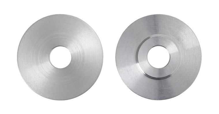 Reducer flange for compact disc, pair, for inner dia. 76.2 mm