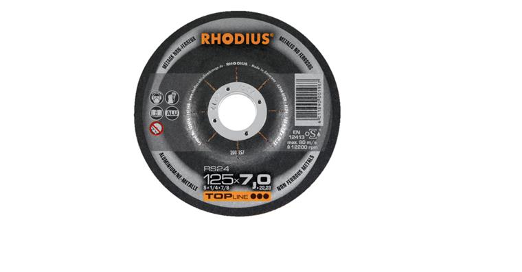 Schruppscheibe Alu gekröpft RS  24 mittelhart Bohrung Ø 22 mm Ø 125x7 mm