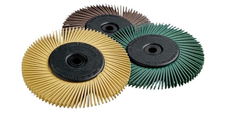 Bristle Brush Polier- und Entgratbürsten Korn 80, ØxB 150x13 mm gelb