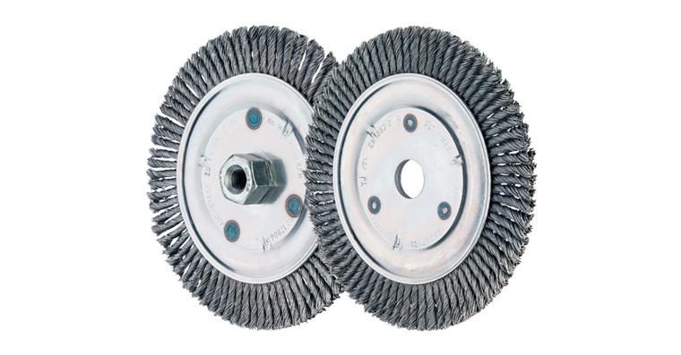 Wheel brush Pipeline 125mm dia., steel wire 0.5 mm, hole 22.2 mm