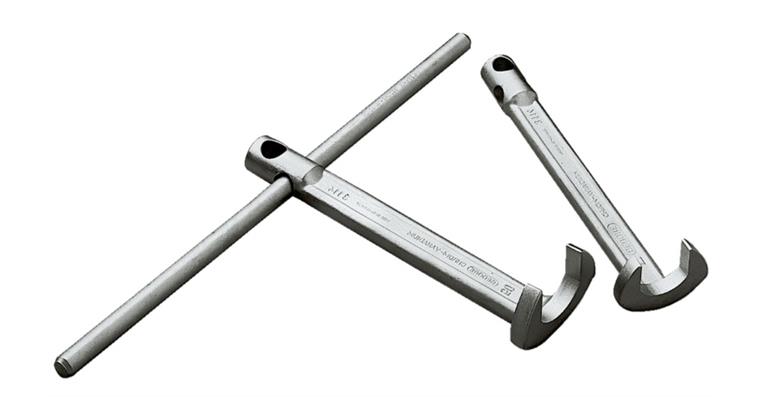 Klauenschlüssel abgewinkelt V31CrV3-Stahl SW 24 mm