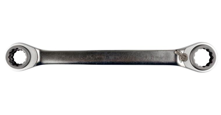 4 in 1 reversible ratchet box-end wrench AF 10x13/17x19 mm bi-hex