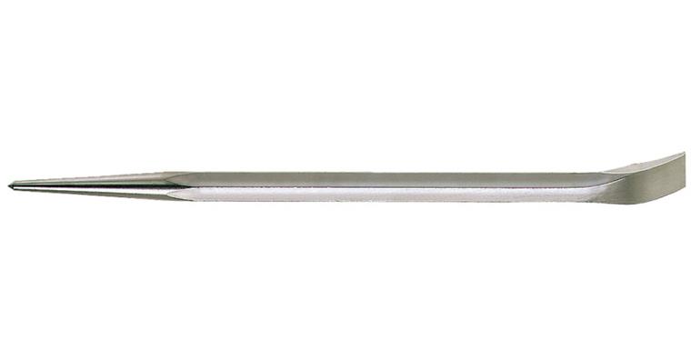 Pry bar chrome-plated chromium-vanadium steel length 400 mm with bent end