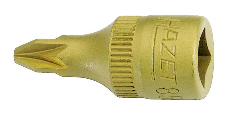 1/4 Zoll Schraubendreher-Einsatz CVD-TiN Kreuzschlitz PZ 2