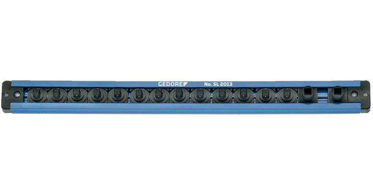 3/8 Zoll Steckleiste magnetisch (leer) für 14 Einsätze 480x33 mm