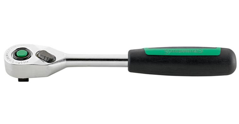 3/8 Zoll Hebel-Umschaltknarre DIN 3122/ISO 3315 QuickRelase L=193 mm 80 Zähne