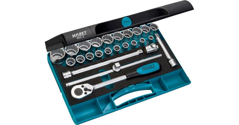 1/2 inch bi-hexagon socket set 25 pieces size 10-32 mm in SmartCase