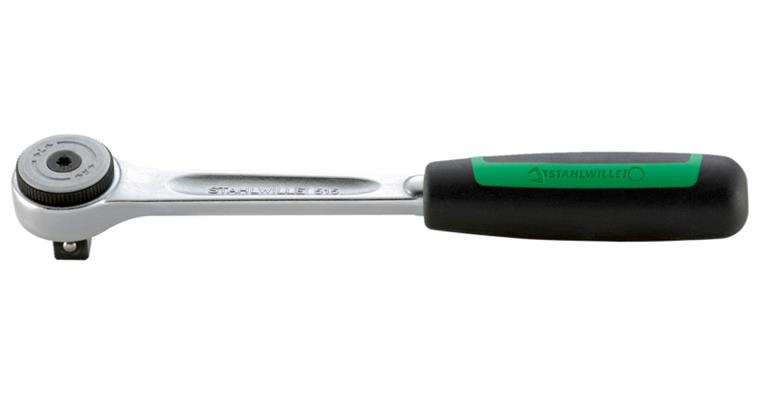 1/2 Zoll Drehkopf-Umschaltknarre DIN 3122/ISO 3315 CA-Steel feinverzahnt L=265