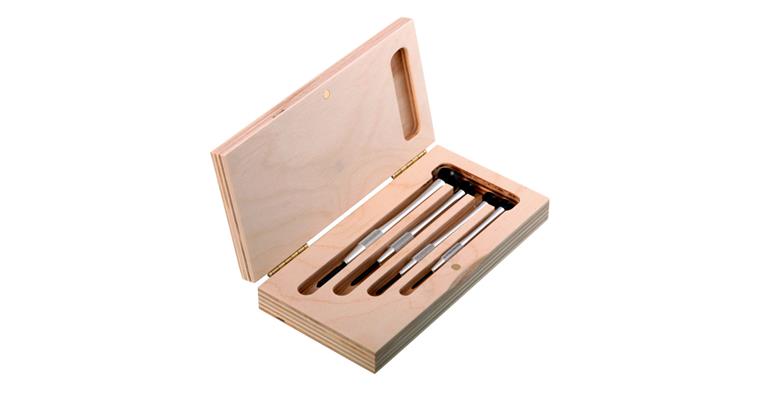 Watchmaker's screwdriver set, 6 pieces, 1-3.5 mm in wooden box