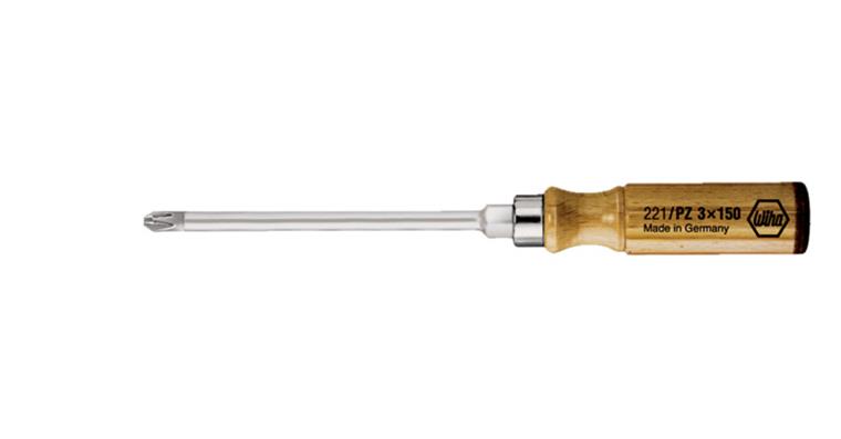 Phillips screwdriver, wooden handle DIN 5260 PZ ISO 8764 PZ 1x80 mm