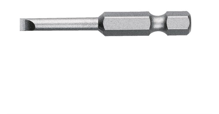 1/4 Zoll Standard-Bit E 6,3 zähhart Schlitzschrauben SW 0,6x3,5x50 mm