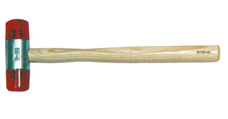 Kunststoff-Hammer Kopf-Ø 27 mm Länge 270 mm Gewicht 227 g polierter Eschenstiel