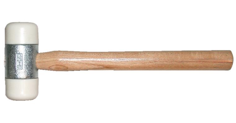 1054172207 Nylon-Hammer Kopf-Ø 50 mm Länge 340 mm Gewicht 800 g polierter Eschenstiel