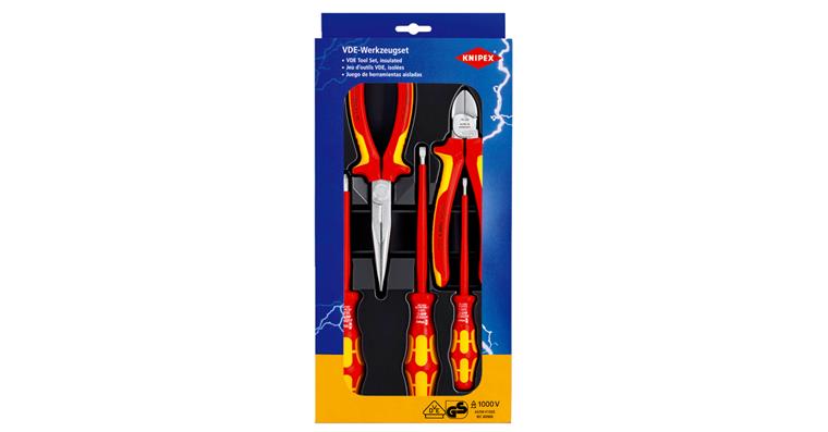 VDE tool set 5 pieces snipe nose pliers side cutters 3x screwdriver
