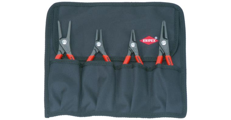 KNIPEX precision circlip pliers set, 4 pieces in tool roll J1/J2/A1/A2