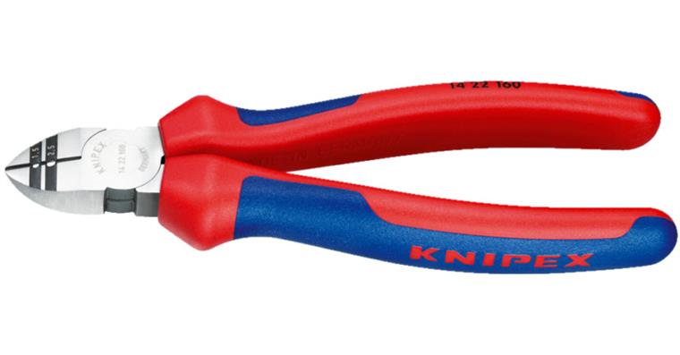 KNIPEX stripping side cutters 160 mm with two-component handle
