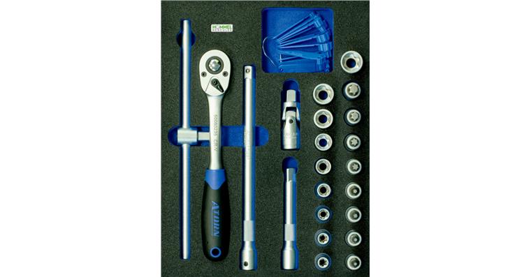 OPT-I-STORE Einlage 260x345x30mm für TORX®-Steckschlüssel-Satz Kat.-Nr 59648 101