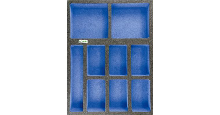 OPT-I-STORE Hartschaumeinlage 260x345x30 mm für Kleinteilemagzin leer