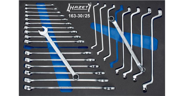 Tool assortment box wrench/combination spanner, 25 pieces AF 6-24 mm