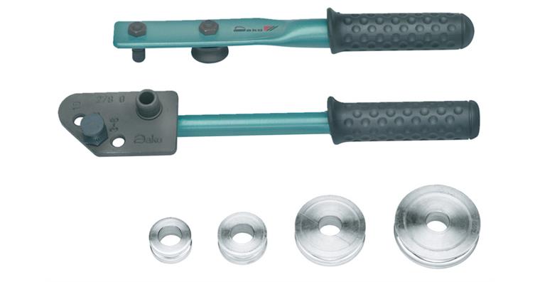 Pipe bending pliers for thin-walled pipes 3-10 mm dia., alu bending segments