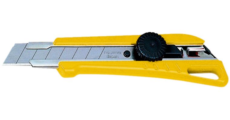 Universal-Messer m. abbrechbarer einziehbarer Klinge Rädchenarretierung B=18 mm
