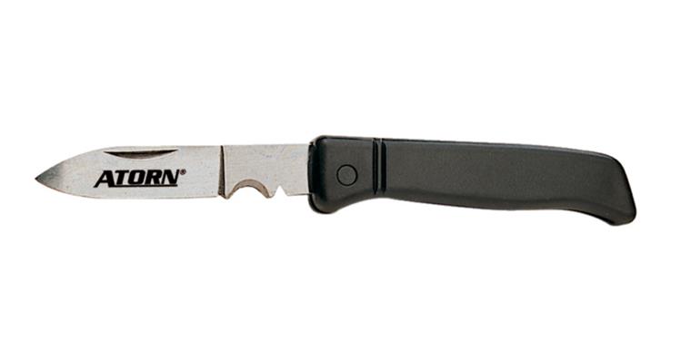 ATORN cable knife with folding blade and two scrapers