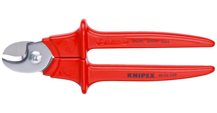 VDE Kabelschere Einhandbedienung für Kabel bis 16 mm Ø Länge 230 mm