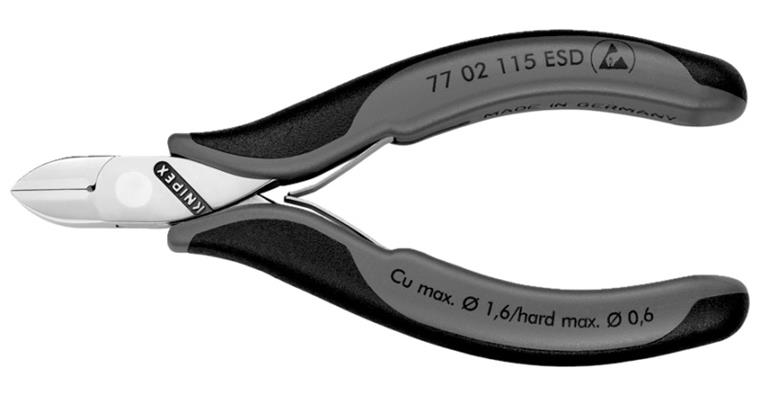 KNIPEX electronics side cutters ESD 115 mm round head with small chamfer