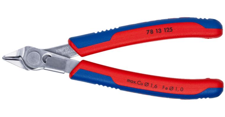 Elektronik-Seitenschneider INOX Electronicn Super Knips® 125 mm mit Drahtklemme