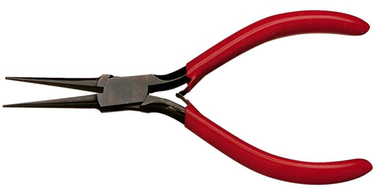 Electronics needle nose pliers, long needle-shaped jaws, length 145 mm