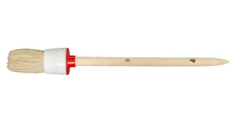 Universal Rundpinsel metallfrei gefasst reine Borste Ø/Länge 40/77 mm