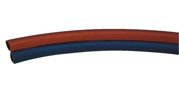 Autogen-Zwillingschlauch flammwidrig 20 Meter 6x5 blau, 9x3,5 rot