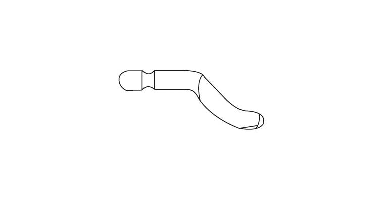 Replacement blade B shank dia. 2.6 mm shape B10 HSS f. steel, aluminium, plastic