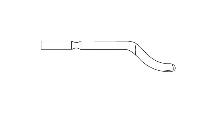 Replacement blade E shank dia. 3.2 mm E100 HSS for steel, aluminium, plastic