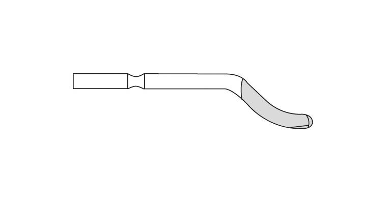 Replacement blade E shank dia. 3.2 mm E100 TIN-coated for long service life