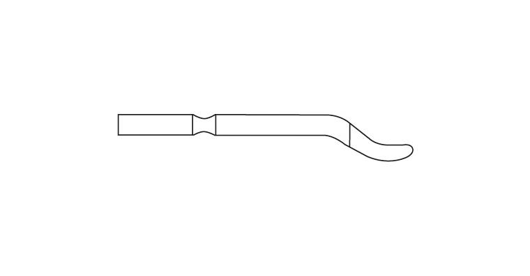 Replace. blade E, shank dia. 3.2 mm, E101 thin cutt. edge f. stl., alu., plast.