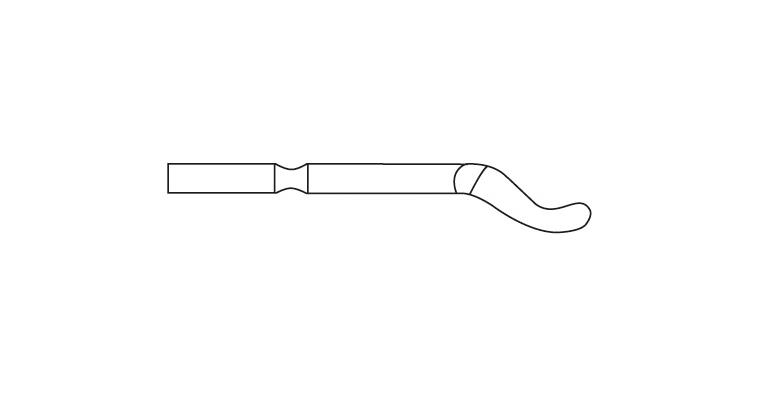 Repl. blade E shank dia. 3.2 mm E202 HSS thin cutt. edge f. brass and cast iron