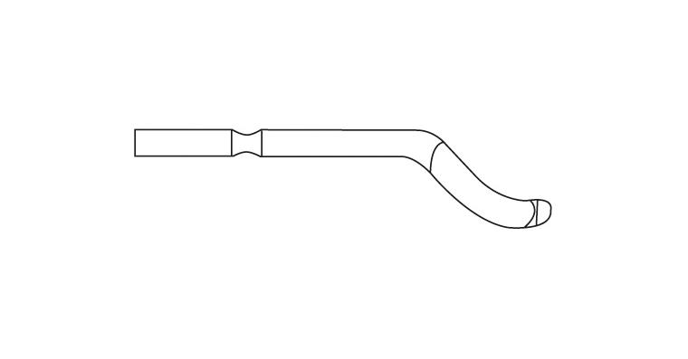 Replacement blade E shank dia. 3.2 mm E350 HSS for deburring on smooth edges