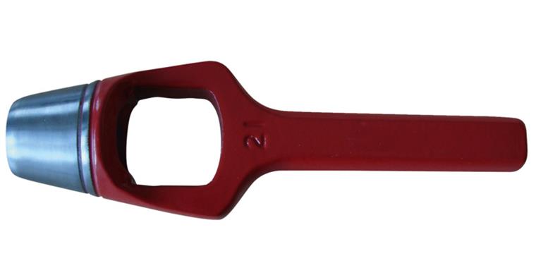Leather wad punch, special steel, stove-enamelled, dia. 18 mm