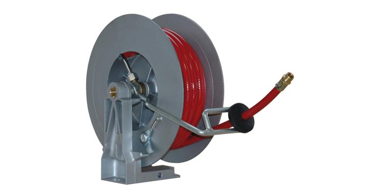 Automatic hose reel for pneumatic hose length 10 m