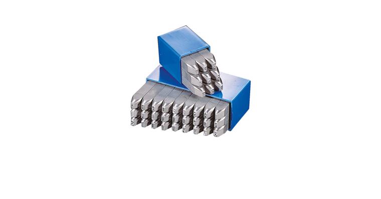 Letter punch set A–Z Extra-Extra DIN 1451 medium-narrow font height 2mm