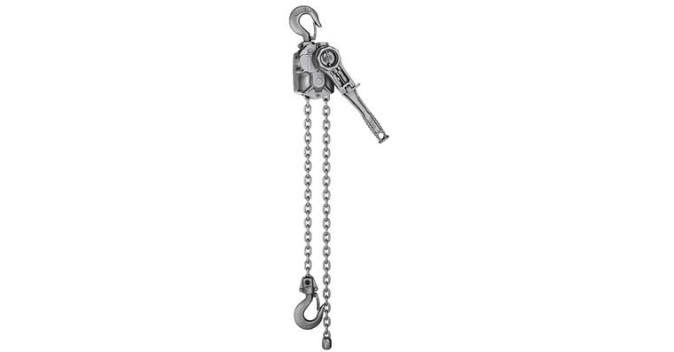 Multi-purpose lever hoist device AL, rnd stl ch. l/met. hsg lift 1.5m load 750kg