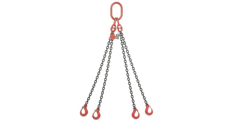 Attachment chain EN 818 prEN 1807, max. 8000kg, four-str. dia. 10mm, length 2m
