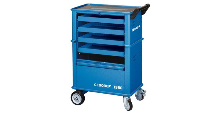 Tool trolley type 1580 4, drawers pull out from both sides 930x625x400 mm