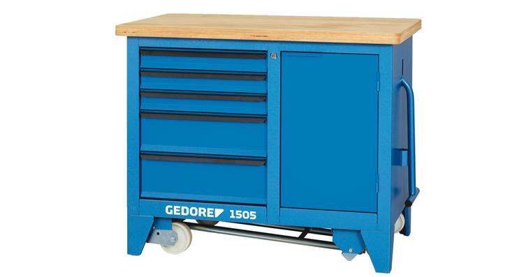 Mobile workbench 5 drawers hydraulic dampened lowering 900x1100x660 mm