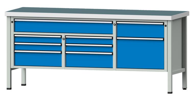 Kastenwerkbank Modell 282 V Universal-Platte Höhe 900 mm RAL 7035/5012